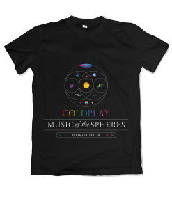 COLDPLAY MUSIC SPHERES Medium Fit Unisex T-Shirt