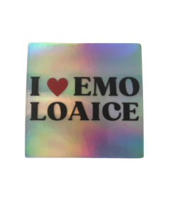STICKER HOLOGRAFIC I LOVE EMOLOAICE