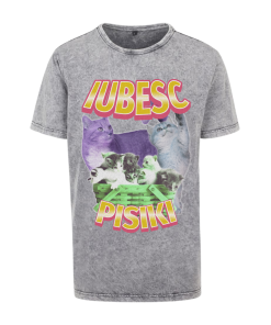 Iubesc Pisiki 2.0 Acid Wash T-Shirt Unisex